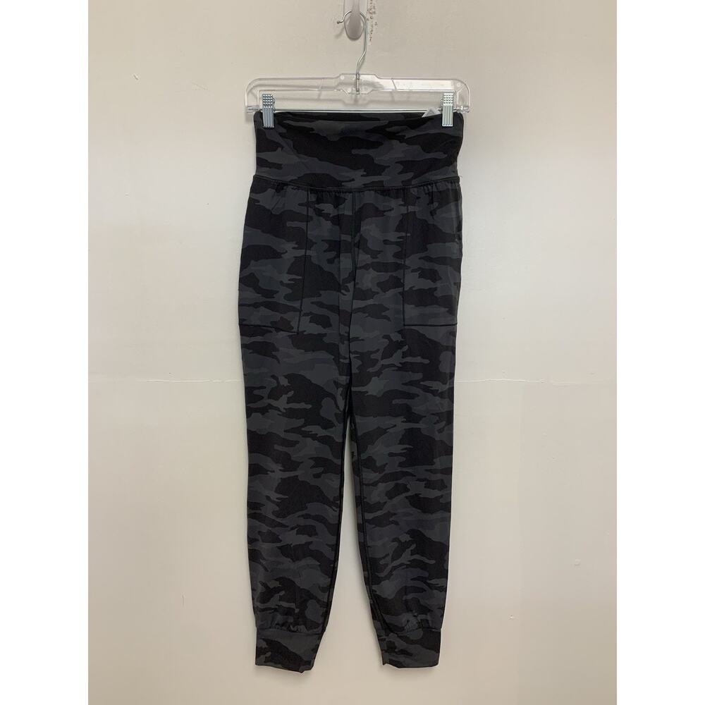 Athleta Salutation Jogger Women's Small Gray Camo High Rise Pockets Athleisure